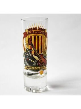 Hard Rock Cafe BARCELONA Shot Glass Guitar Weighted Base